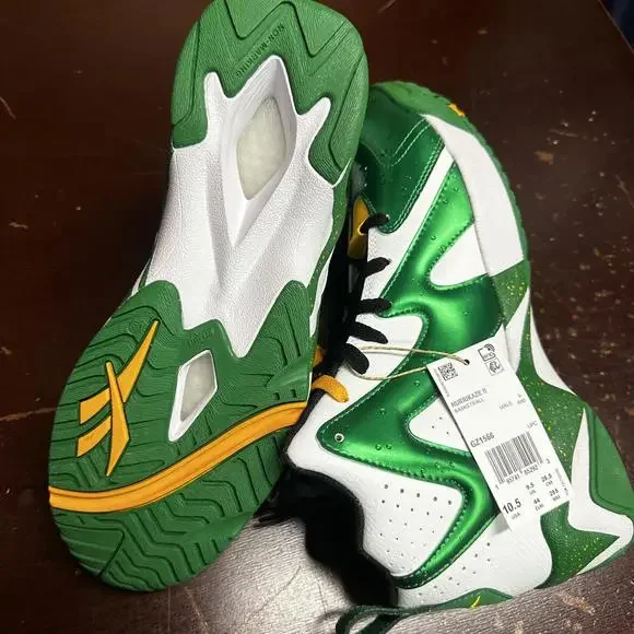 Reebok Hurrikaze II Men’s Shawn Kemp Shoes “Make it Rain” Green GZ1566 various